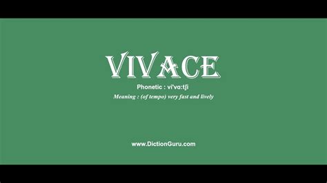 Vivace Meaning in Music